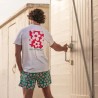 T-shirt Flower homme Blanc x imprimé fleurs