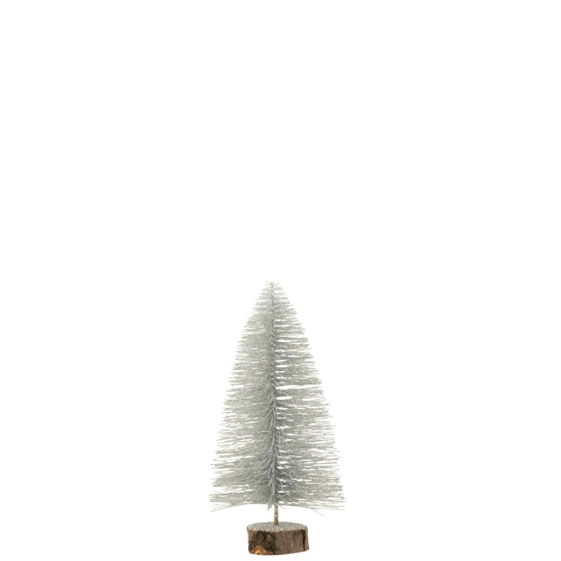 Sapins décoratifs givré et paillettes