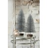 Sapins décoratifs givré et paillettes