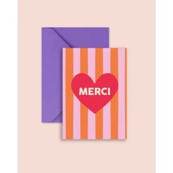 Merci carte postale + enveloppe