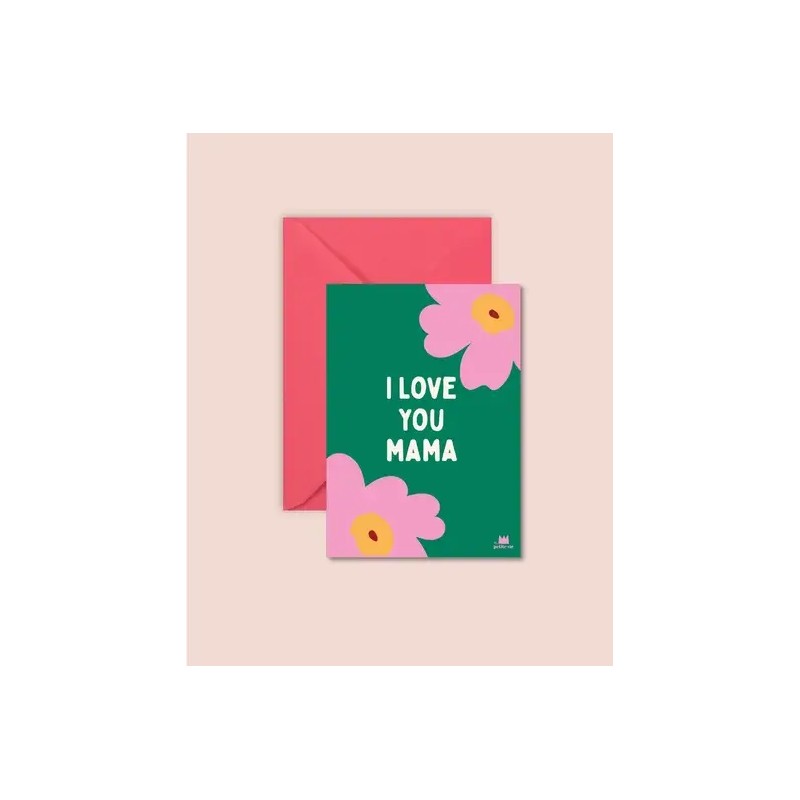 I love you mama Carte postale + enveloppe