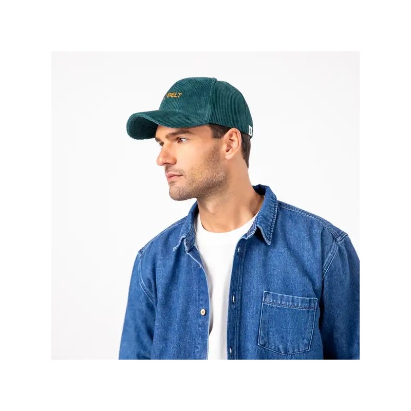 Casquette en velour Vert sapin