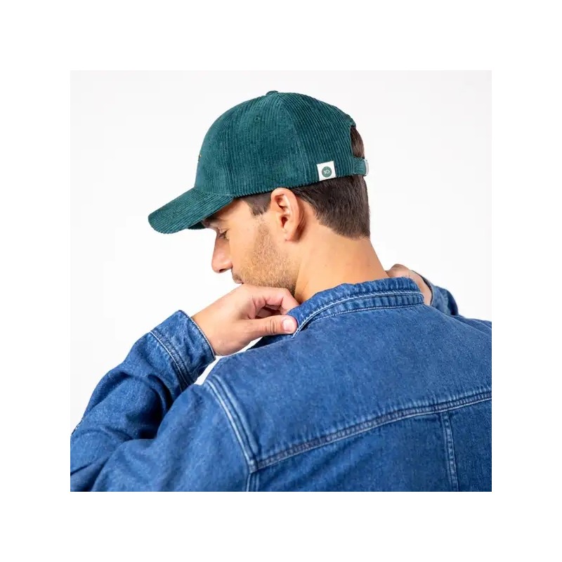Casquette en velour Vert sapin