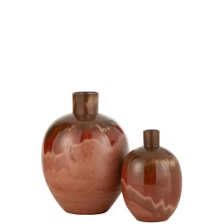 Aline Vase oval céramique rouille