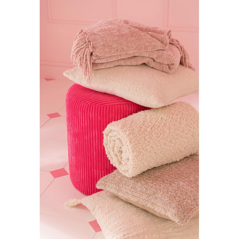 Lulu le pouf cotelé colorful fuschia