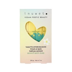 Tablette de bain effervescente jaune - monoï
