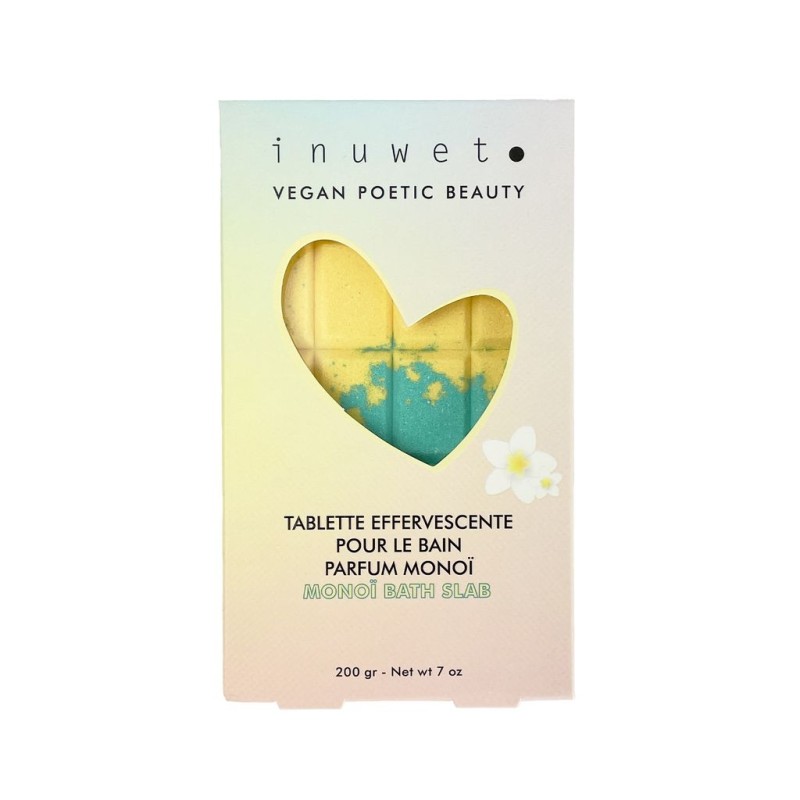 Tablette de bain effervescente jaune - monoï