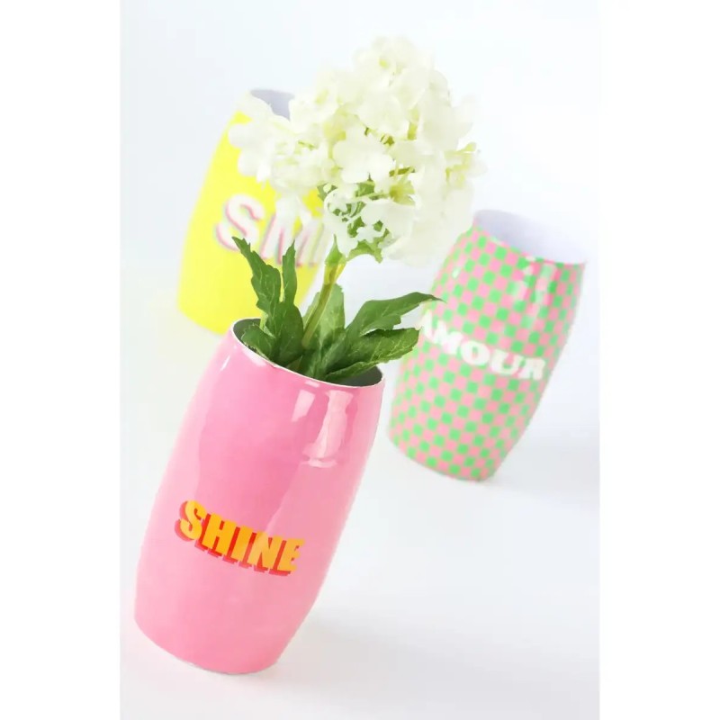 Vase soliflore message /Metal