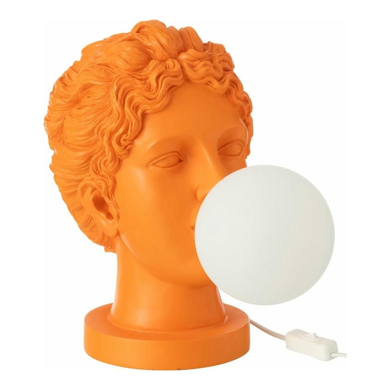 Lampe tete resine Orange