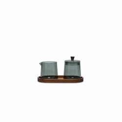 Luma - Pot à lait et sucrier Gris fumé