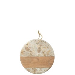 Marmoris Plateau À Fromage Rond Marbre Beige/Naturel