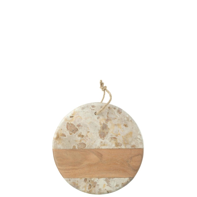 Marmoris Plateau À Fromage Rond Marbre Beige/Naturel