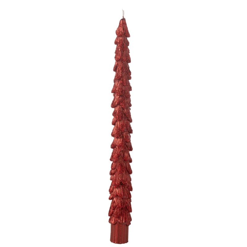 Coffret de 2 chandelles sapin - Rouge