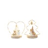 Statuette coeur/sapin de noel LED