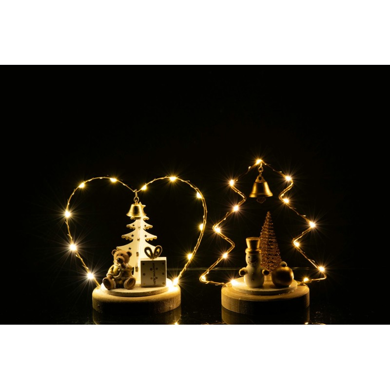 Statuette coeur/sapin de noel LED