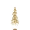 Sapin decoratif paillettes plastiques doré