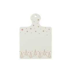 Planche à découper dessin noel blanc/naturel