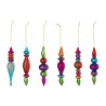 Boite De 6 Boule De Noël Verre Multicolore