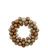 Couronne Boules De Noël Plastique Bronze/marron