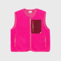 Veste sherpa femme zippée sans manches