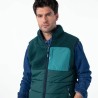 Veste bi-matières en sherpa sans manches Homme /Vert