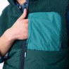 Veste bi-matières en sherpa sans manches Homme /Vert