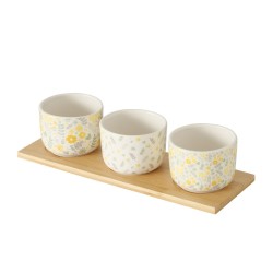 FLOWER Plateau avec 3 coupelles