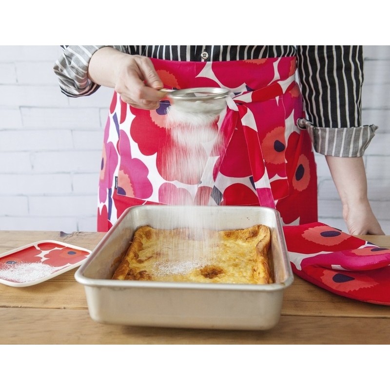 UNIKKO Gant de cuisine Blanc Rouge