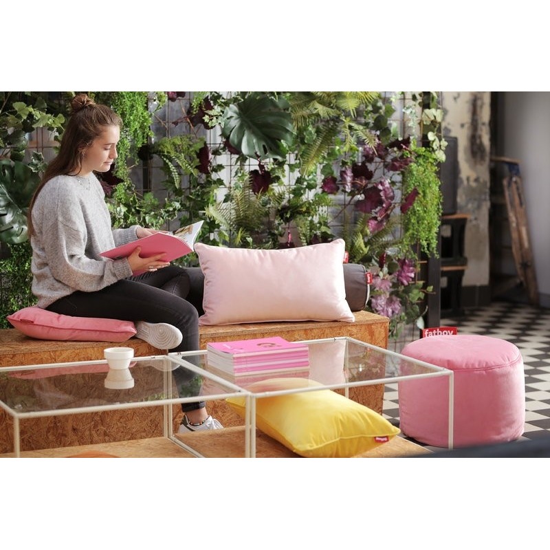 Coussin SQUARE pillow Velvet DEEP BLUSH