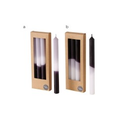 Chandelles Splash Black and White (set de 4)