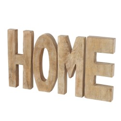 Lettrage HOME en bois naturel
