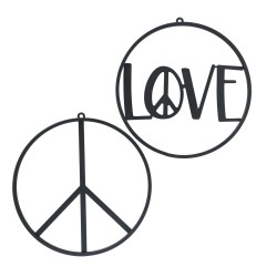 PEACE ou LOVE Décoration murale