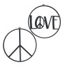 PEACE ou LOVE Décoration murale