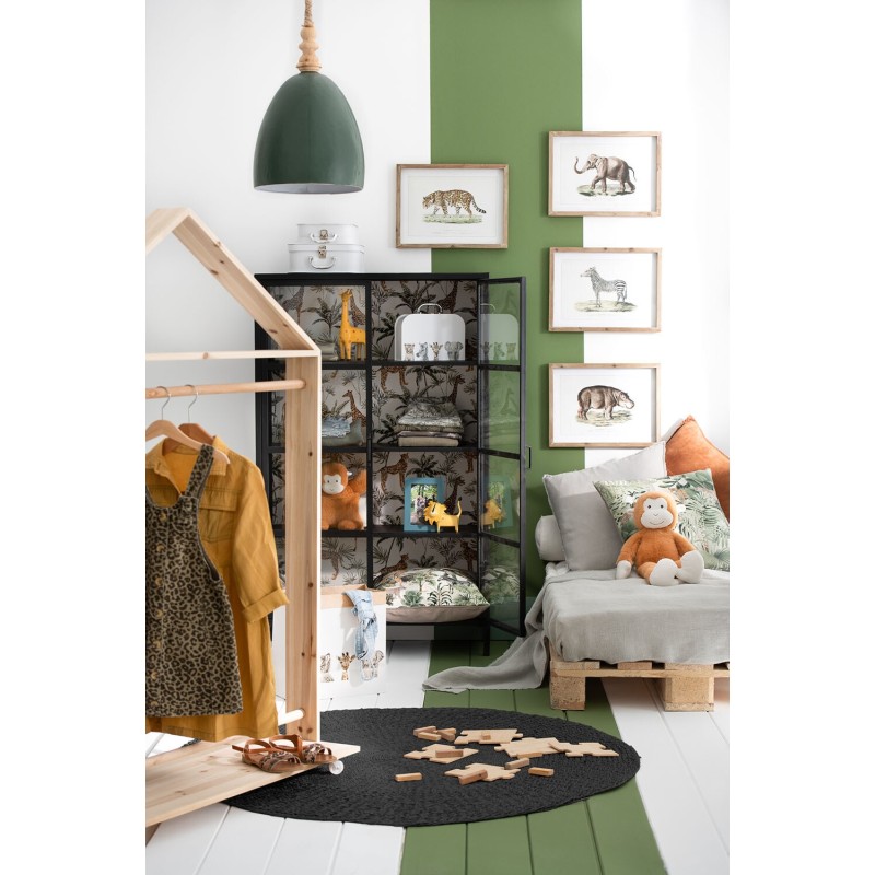 Portant Maison Sur Roulettes Bois De Pin Naturel