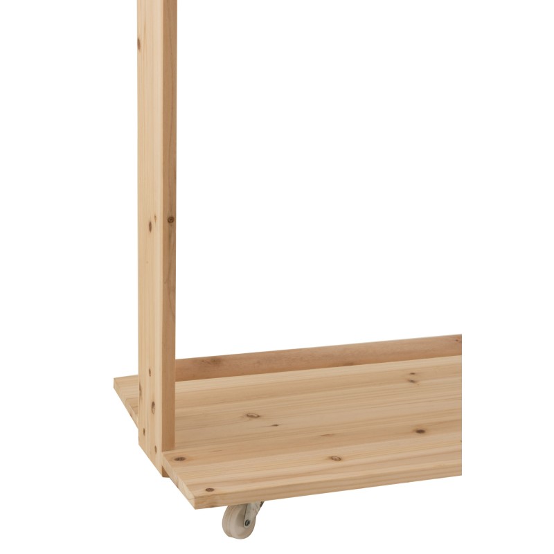 Portant Maison Sur Roulettes Bois De Pin Naturel