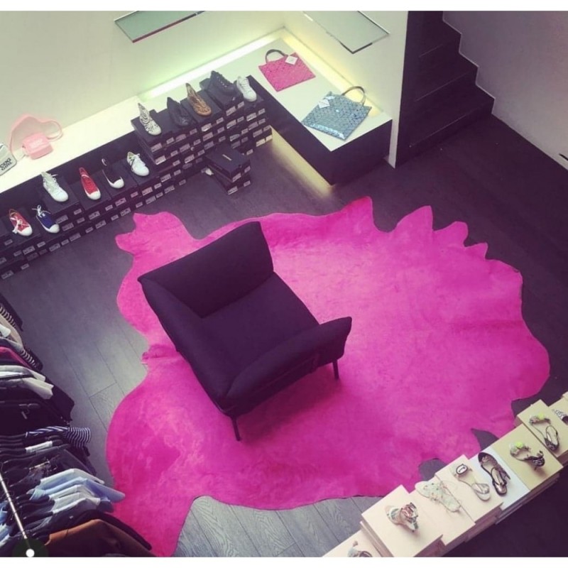 Peau de vache teinte rose 3-4m2