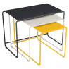 OULALA Set de 3 tables gigognes Carbone/ Gris argile/ Miel