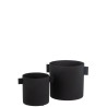 Cachepot Rond Metal Noir