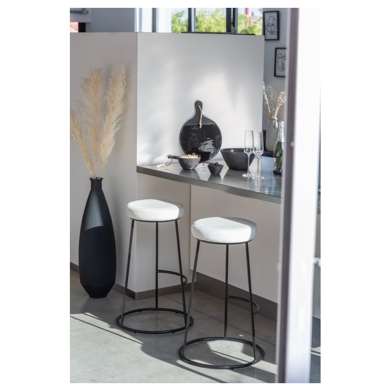 SASKIA Jarre Vase noir mat