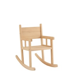 Chaise À Bascule Enfant Bois De Pin Naturel
