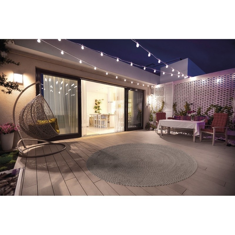 Tapis d extérieur Recyclé Madeira Beige Blanc Gris