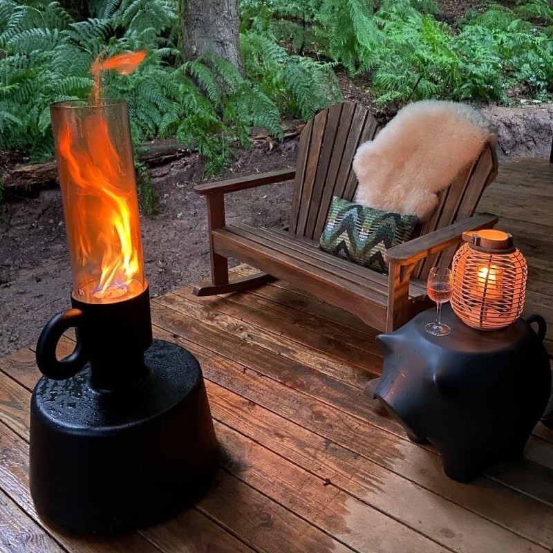 FLAMTASTIQUE Poele Bio-ethanol Fatboy Anthracite