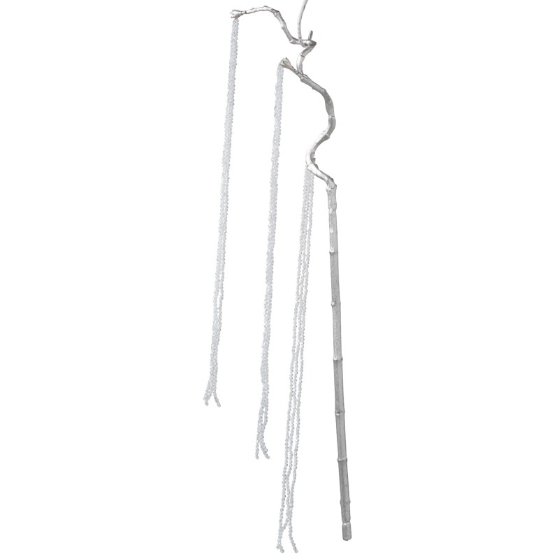 Branche   Suspension Perles Strass Plastique Blanc