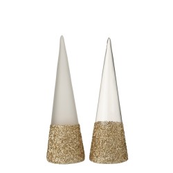 Cone Paillettes Verre Or S 2 [39cm]