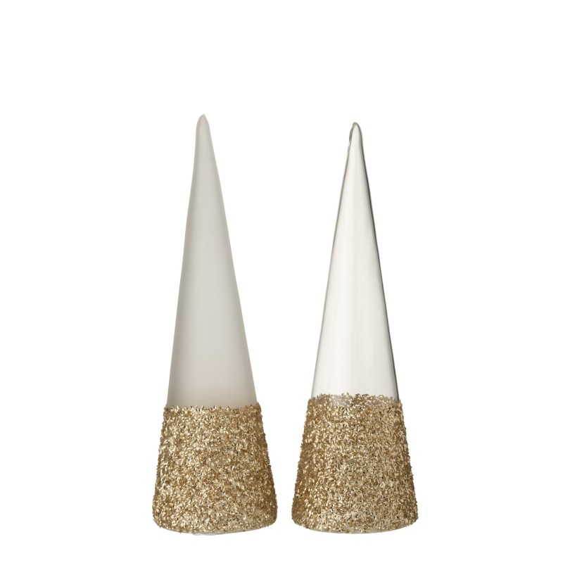 Cone Paillettes Verre Or S 2 [39cm]