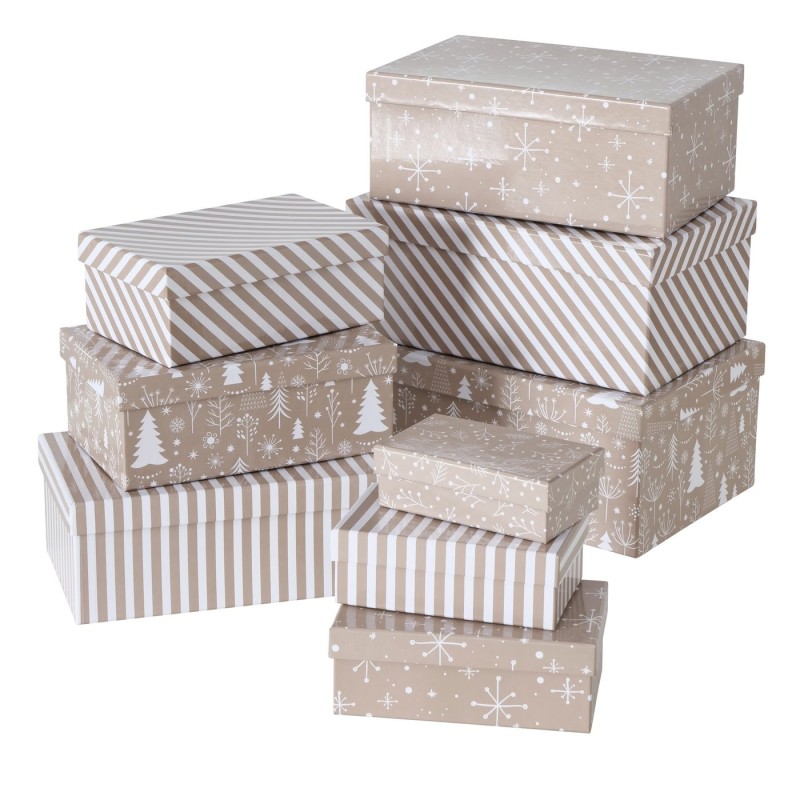 CRAFTY Set de 9 boîtes Christmas