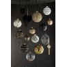 GLADICE Boite de 4 boules de Noel Blanc/Noir