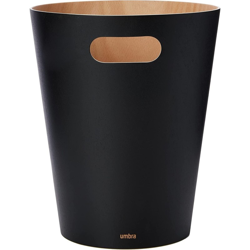 WOODROW Poubelle Charcoal   Naturel