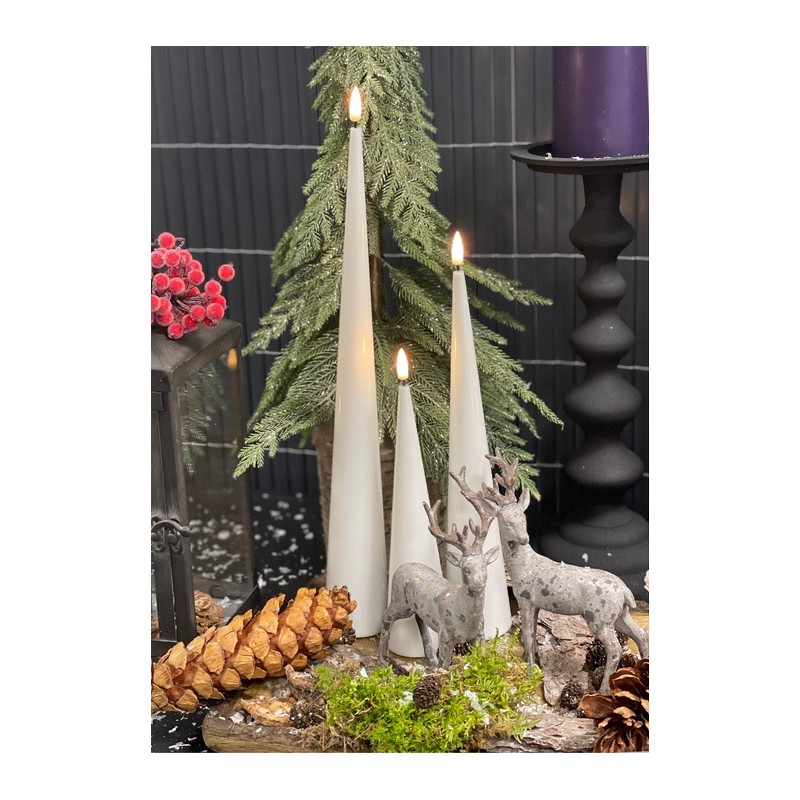 CONE Bougies LED /Blanche