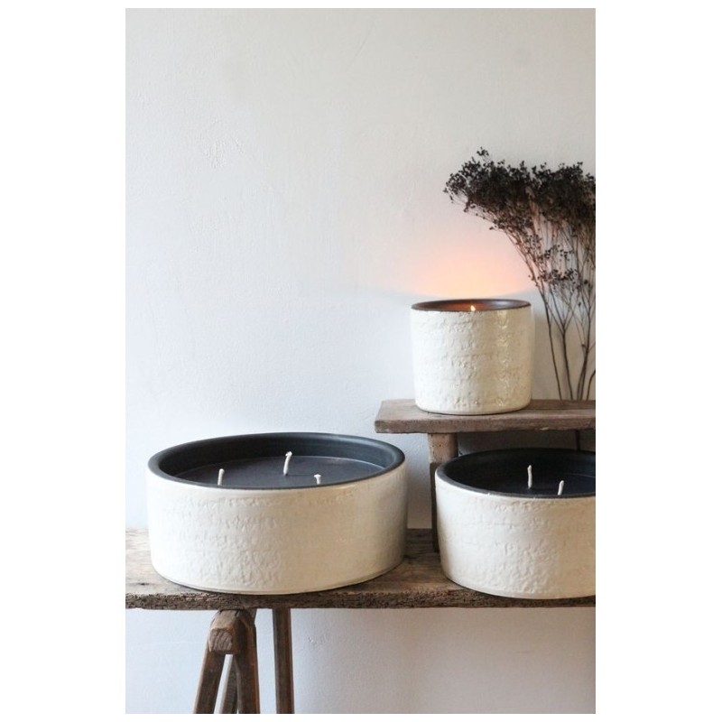 DOURO Bougie exterieure en terracotta cire noire